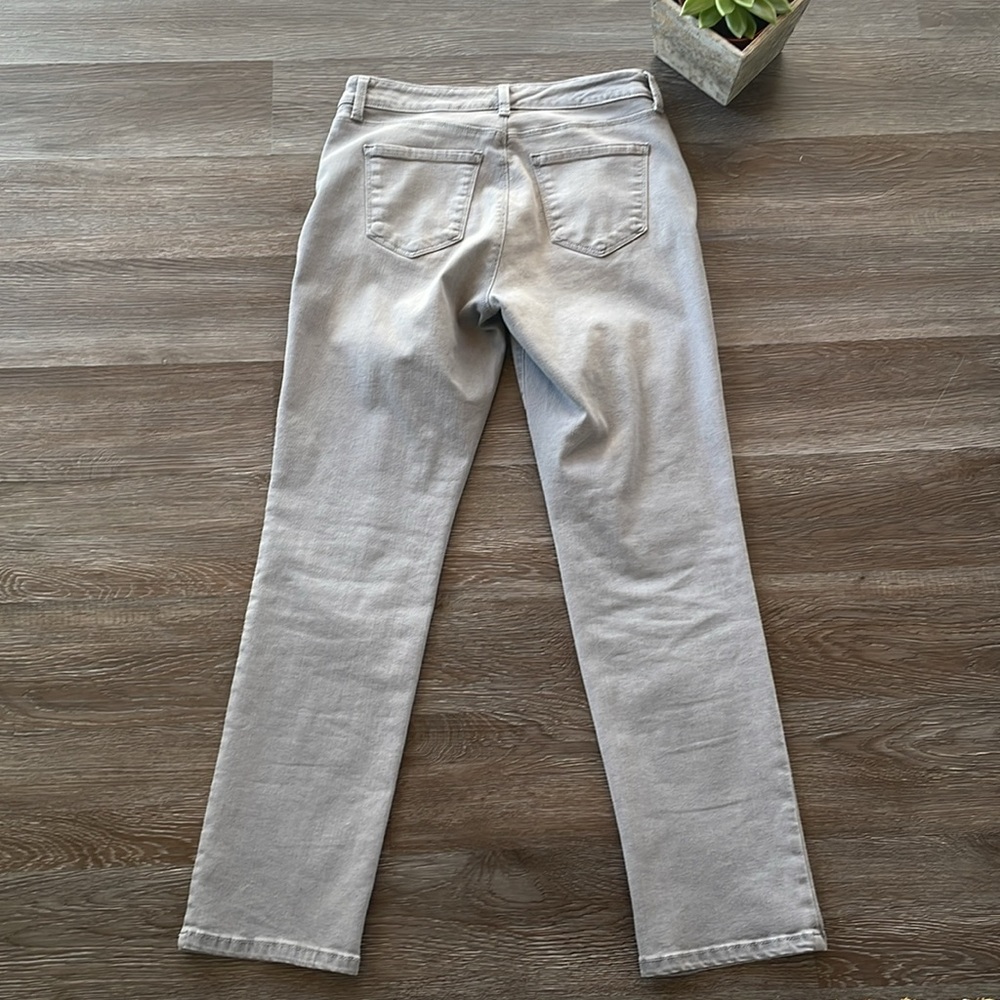 Charter Club Jeans Women’s Size 4P Lexington Straight Light Gray Denim - Picture 2 of 14